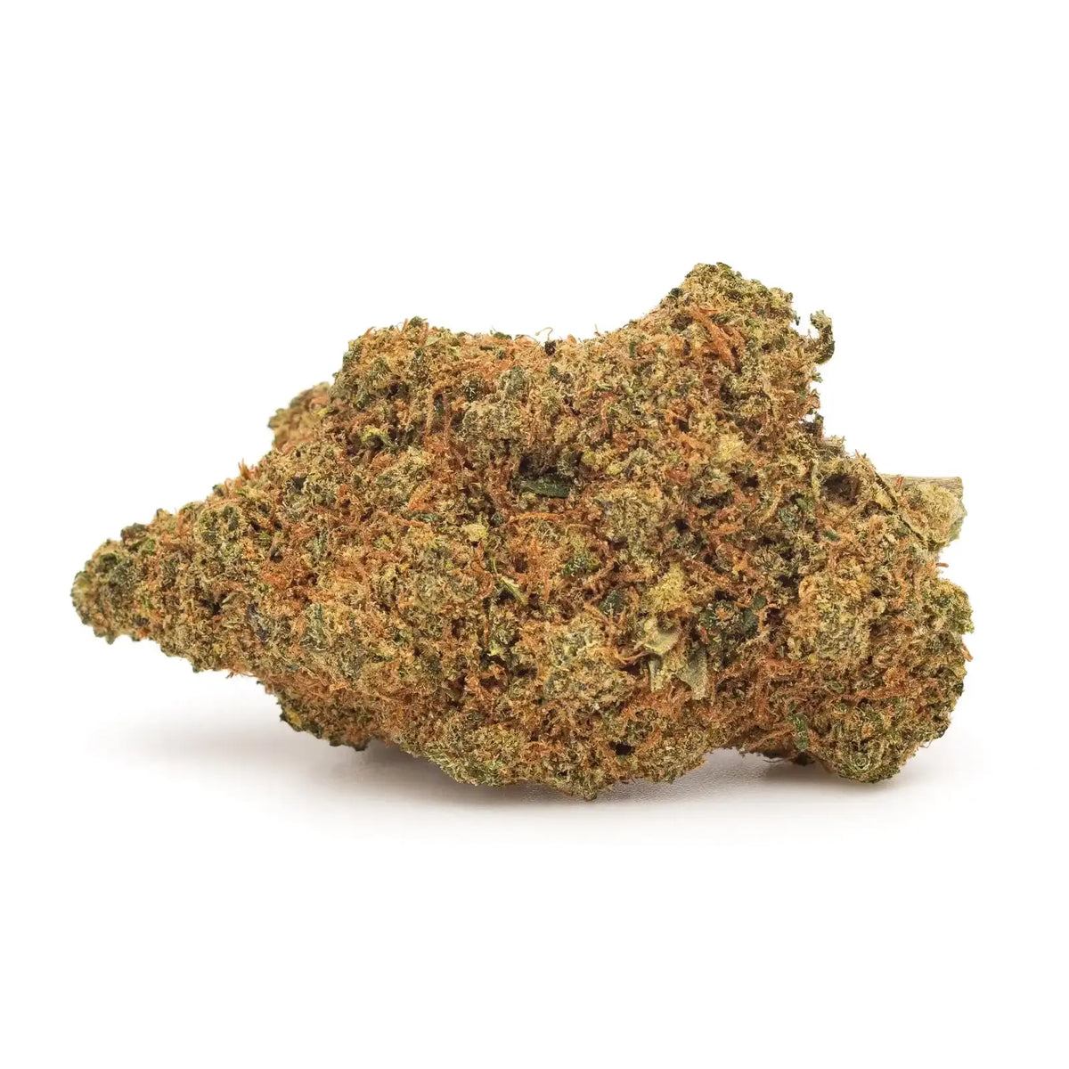 Bud de fleurs CBD premium White Widow, Indoor, par Amsterdam Quality. Structure dense, trichomes abondants et pistils orange vif. Saveurs boisées et légèrement poivrées.