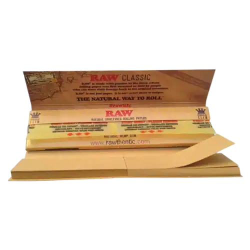 Détail des feuilles à rouler et cartons RAW Classic King Size - Amsterdam Quality