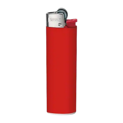 Briquet BIC Maxi à Pierre en rouge vif, robuste et attrayant, disponible chez Amsterdam Quality.