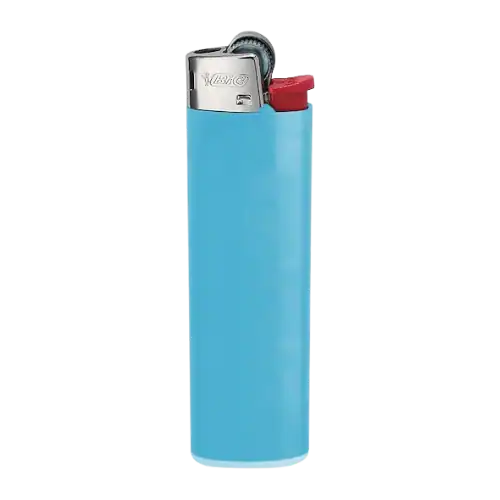Briquet BIC Maxi à Pierre en bleu ciel, frais et fiable, disponible chez Amsterdam Quality.