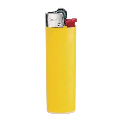 Briquet BIC Maxi à Pierre en jaune, lumineux et efficace, disponible chez Amsterdam Quality.