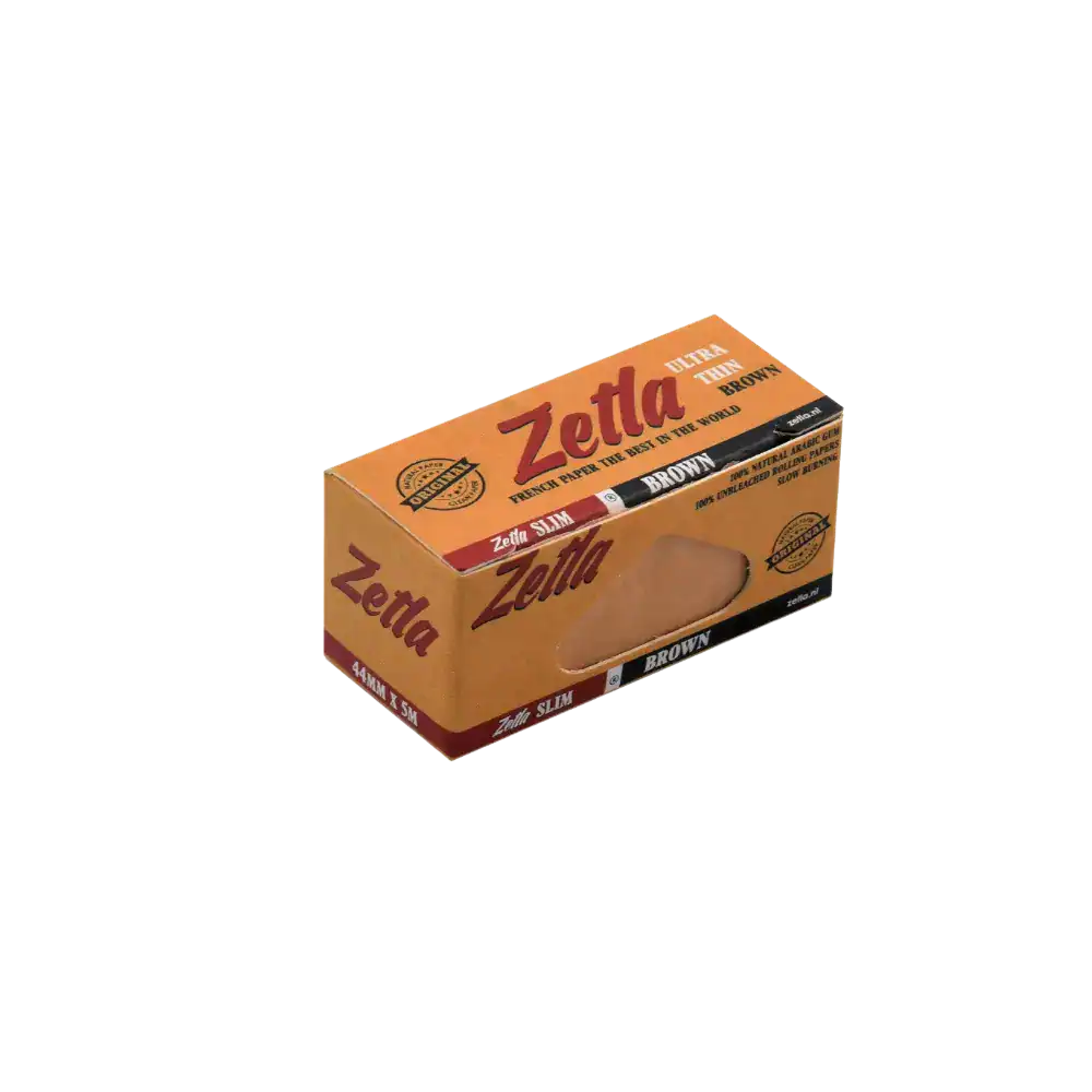 Vue du rouleau de papier à rouler Zetla King Size Slim couleur marron - Amsterdam Quality