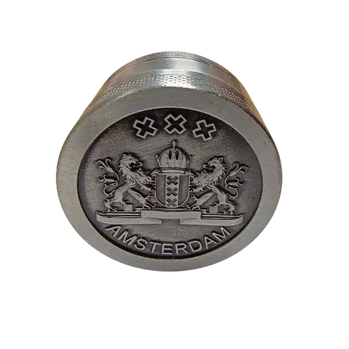 Grinder en métal gravé avec symboles d'Amsterdam - Amsterdam Quality