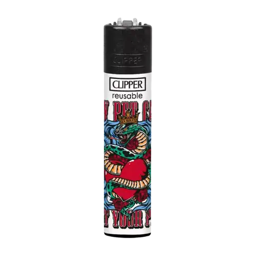 Briquet Clipper design numéro 2, créatif et unique, offert par Amsterdam Quality. Une touche de style pour vos moments spéciaux.
