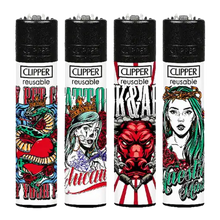 Briquets Clipper aux designs variés, disponibles chez Amsterdam Quality. Accessoire élégant et pratique pour allumer vos produits favoris.