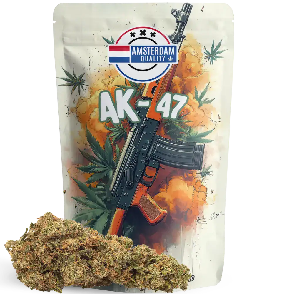 Fleur CBD puissante et boisée. Effet relaxant rapide. Une variété explosive, toujours légale, par Amsterdam Quality.