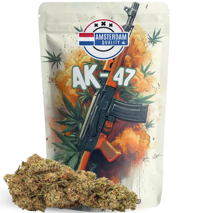 Fleur CBD puissante et boisée. Effet relaxant rapide. Une variété explosive, toujours légale, par Amsterdam Quality.
