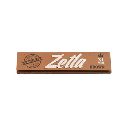 Paquet de feuilles à rouler Zetta XL Brown, papier non blanchi, gomme arabique naturelle.