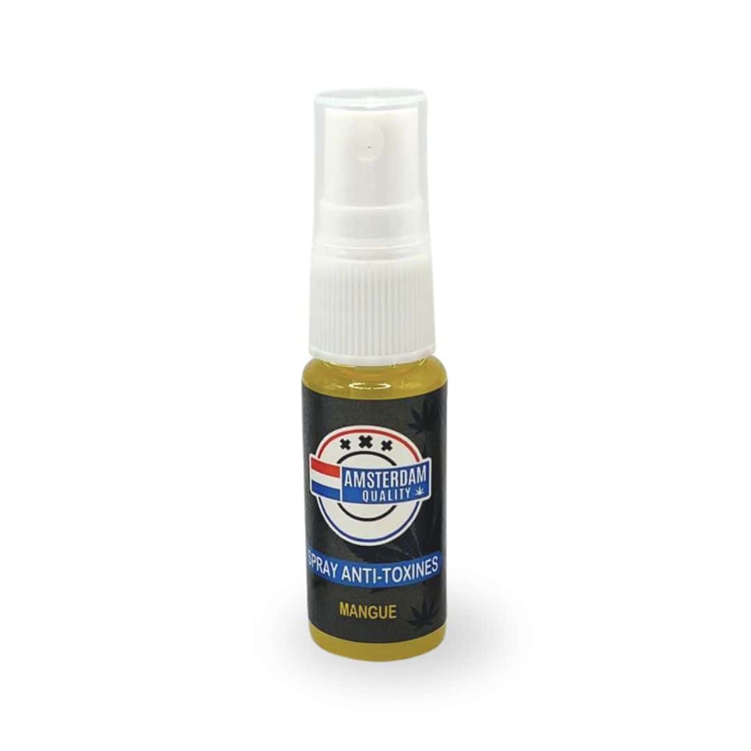 Flacon compact de Spray Kleaner Anti-THC Menthe Amsterdam Quality, saveur mangue.