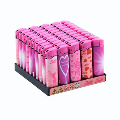Pack de briquets Zetta rose en lot, avec design moderne et girly. Idéal pour accompagner vos sessions CBD avec style.
