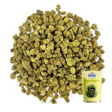 Small Buds Super Lemon en vrac, avec un sachet de 5g en avant-plan, pour une expérience citronnée et rafraîchissante.