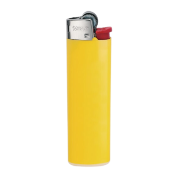 Briquet BIC Maxi à Pierre en jaune, lumineux et efficace, disponible chez Amsterdam Quality.