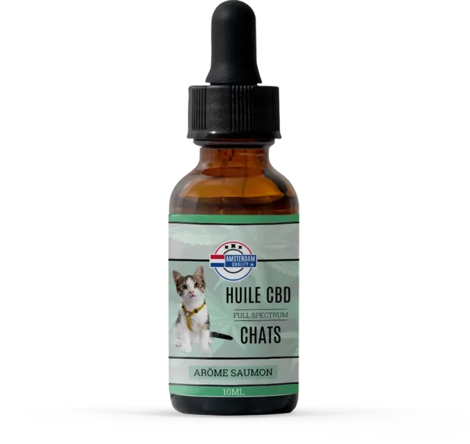 Extrait Naturel au CBD pour Chat d'Amsterdam Quality spécialement formulé pour chats.