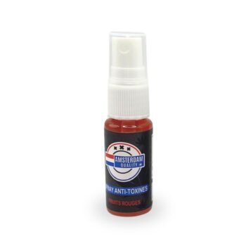 Flacon compact de Spray Kleaner Anti-THC Menthe Amsterdam Quality, saveur fruits rouges.