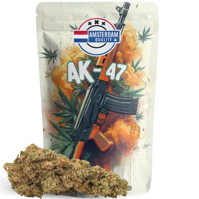 Fleur CBD puissante et boisée. Effet relaxant rapide. Une variété explosive, toujours légale, par Amsterdam Quality.