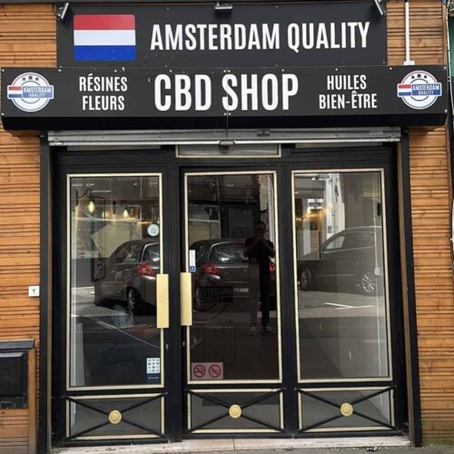 Devanture boutique Amsterdam Quality à Rouen